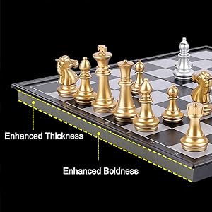 프리미엄 휴대용 자기 인덕션 체스 무기 체스 세트 가벼운 3
