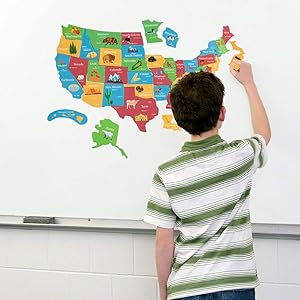 다채색 자기 퍼즐 미국 지도 44개의 자기 조각 0