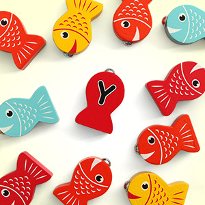 STEM 학습 목재 자기 낚시 게임 몬테소리 문자 인지 장난감 0