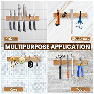 목재 접착성 자기 칼 스트립 자기 벽 칼 홀더 OEM/ODM 4