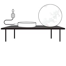 회전성 樹脂 자석성 레비테이션 램프 16색 3D로 떠 있는 달구 5