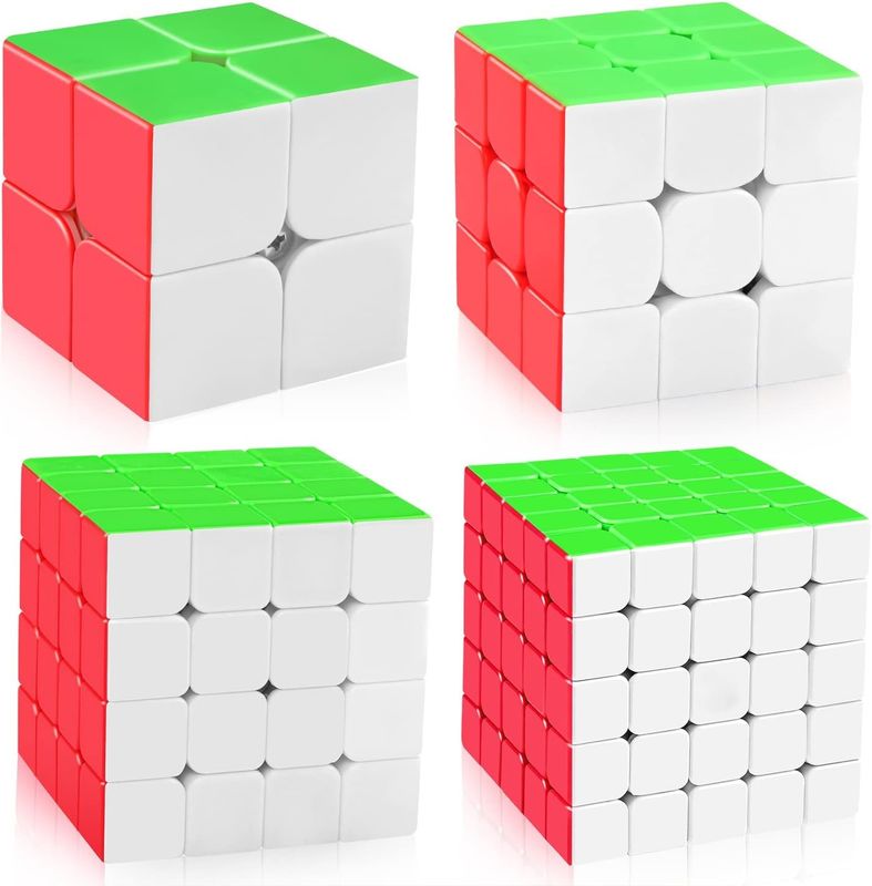 다채색 자기 루빅 큐브 세트 2x2 3x3 4x4 5x5 시리즈