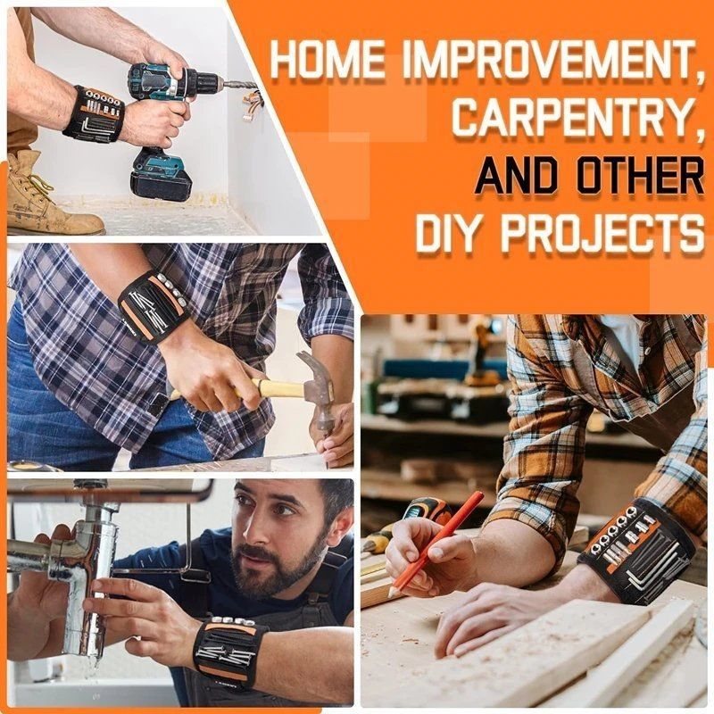 자석 손목밴드 도구 벨트 단단한 자석을 잡고 나사 손톱 드릴 비트 DIY